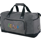 Hudson Weekender Duffel Bag in Canvas and Vinyl, 21 Inches Transfer - Gray - Photo