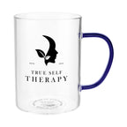 Hue Glass Mug, 13.5 oz - Blue - Silk Screen