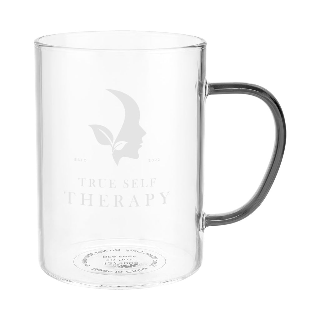 Hue Glass Mug, 13.5 oz - Etched