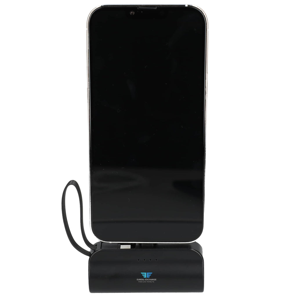 Hue Power Bank with Lanyard Cable and Multi Tips, 5,000 mAh - Black - Front 2