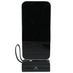 Hue Power Bank with Lanyard Cable and Multi Tips, 5,000 mAh - Black - Front 2
