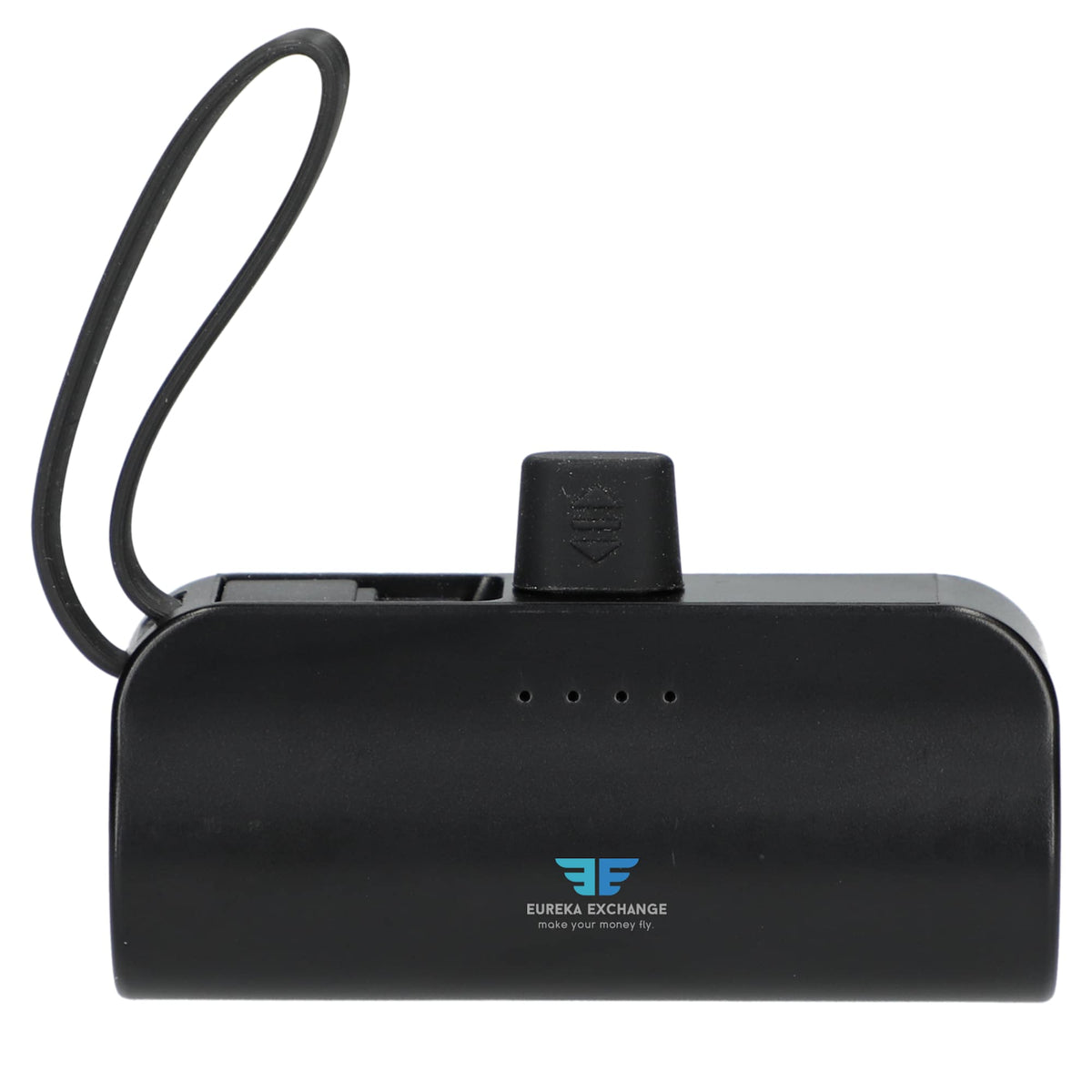 Hue Power Bank with Lanyard Cable and Multi Tips, 5,000 mAh - Black - Front 3