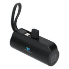 Hue Power Bank with Lanyard Cable and Multi Tips, 5,000 mAh - Black - Left Angle