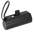 Hue Power Bank with Lanyard Cable and Multi Tips, 5,000 mAh - Black - Right Angle 4