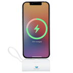 Hue Power Bank with Lanyard Cable and Multi Tips, 5,000 mAh - White - Front