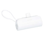 Hue Power Bank with Lanyard Cable and Multi Tips, 5,000 mAh - White - Right Angle 6