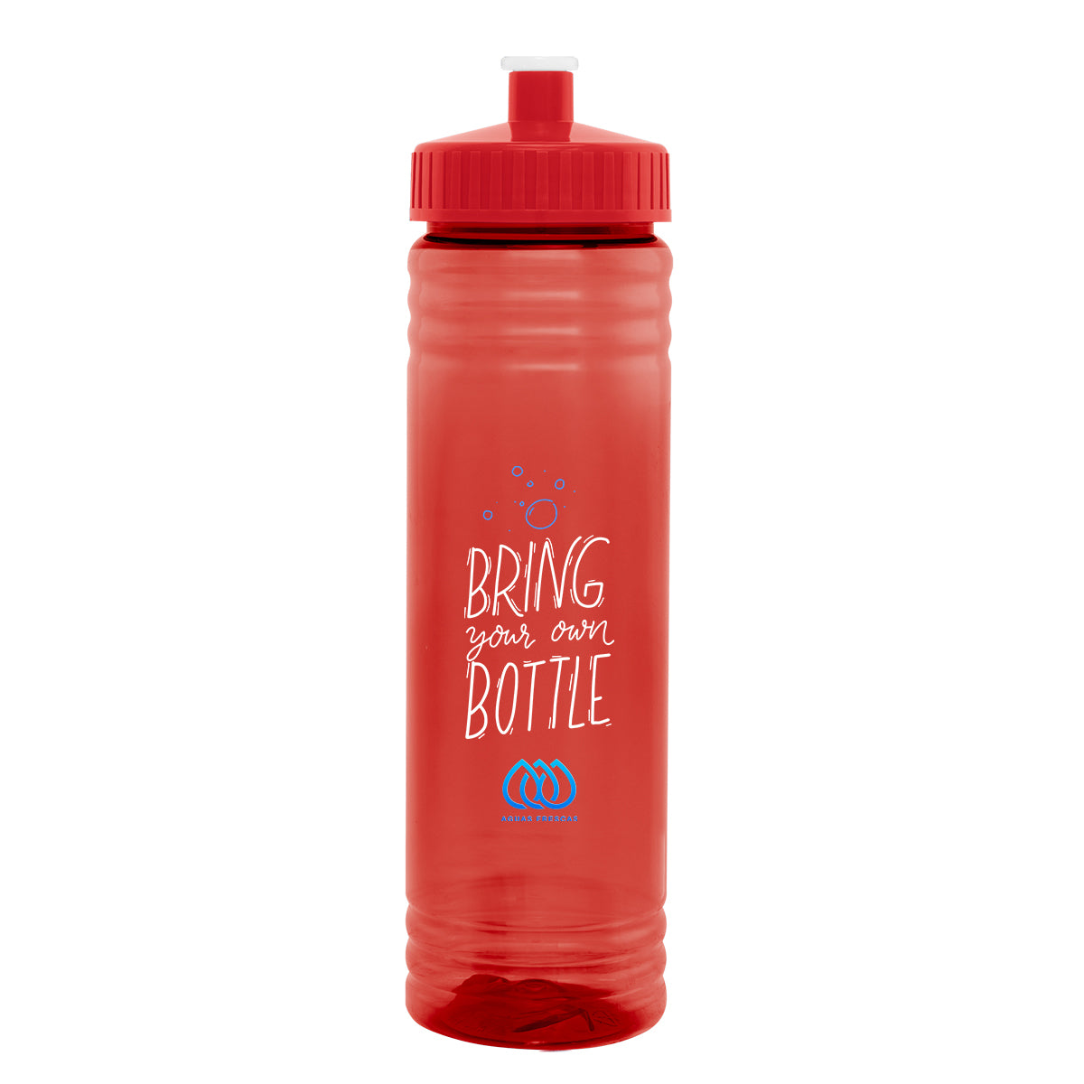 Hustle Bottle in Full Color, 24 oz - Red - Colorbrite