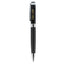 Hyde Capped Gel Pen in Recycled Brass and Leather - Black - Left Side