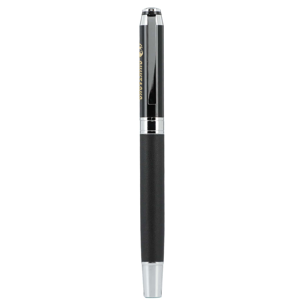Hyde Gel Rollerball Pen in Recycled Brass - Black - Front 2