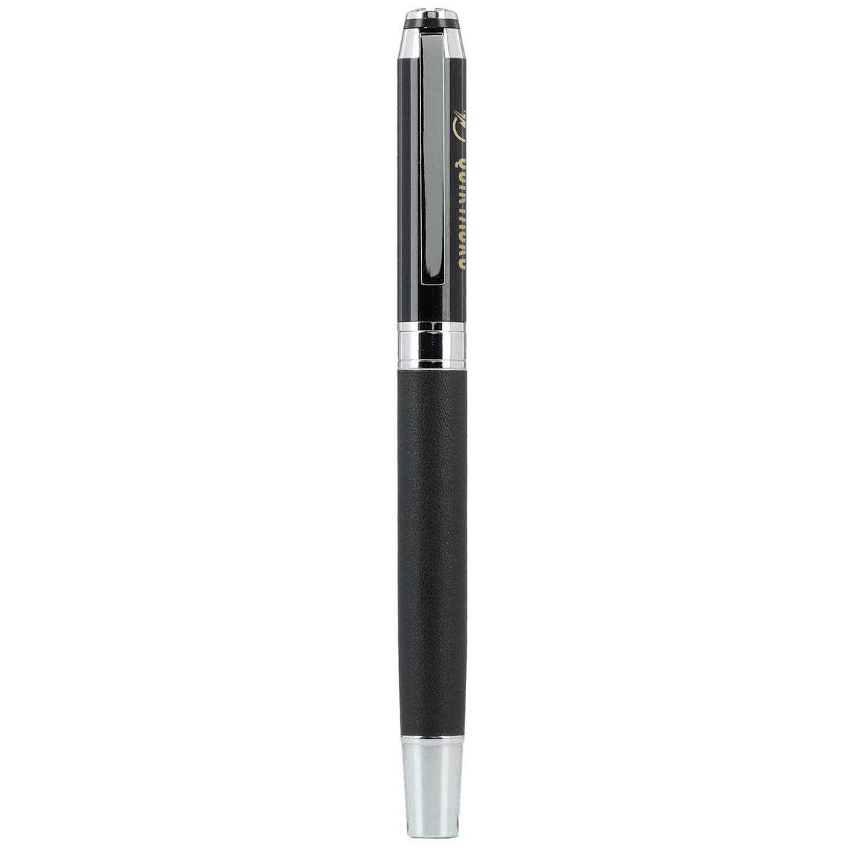 Hyde Gel Rollerball Pen in Recycled Brass - Black - Front