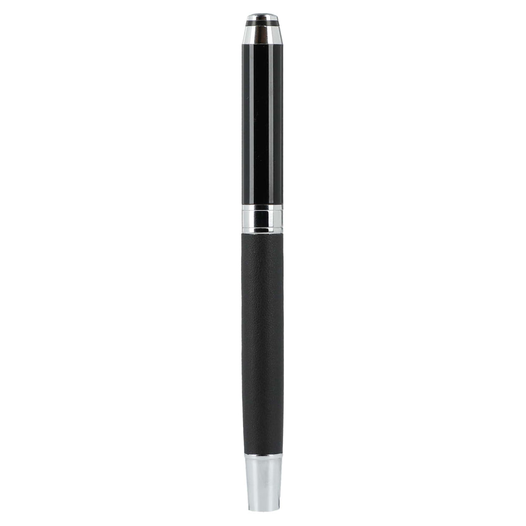 Hyde Gel Rollerball Pen in Recycled Brass Laser Engraving - Black - Back 3