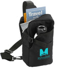 Hydration Sling Bag with Front Bottle Pocket - Black - Right Angle 2