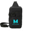 Hydration Sling Bag with Front Bottle Pocket Full Color - Black - Front