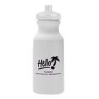 Hydration Water Bottle, 20 oz - White Lid - Silk Screen