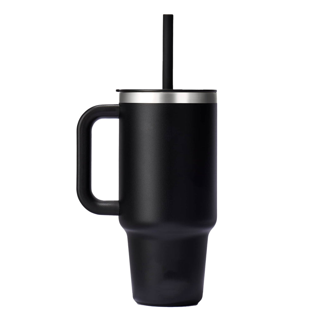 Hydro Flask All Around Travel Tumbler with Straw, 32 oz - Black - Back