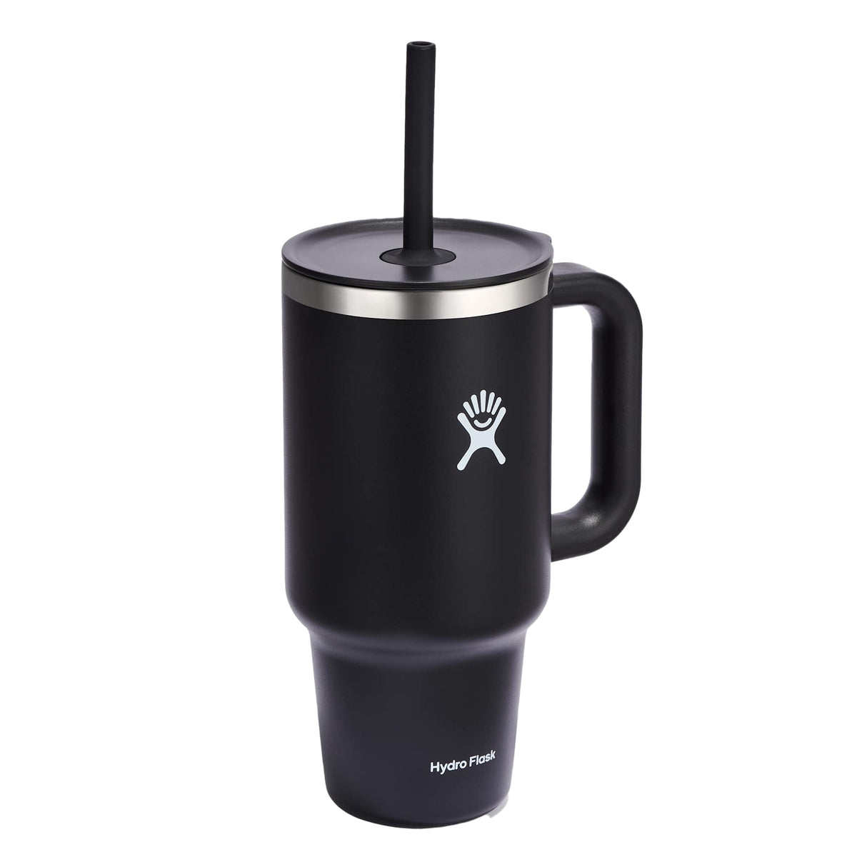 Hydro Flask All Around Travel Tumbler with Straw, 32 oz - Black - Right Angle