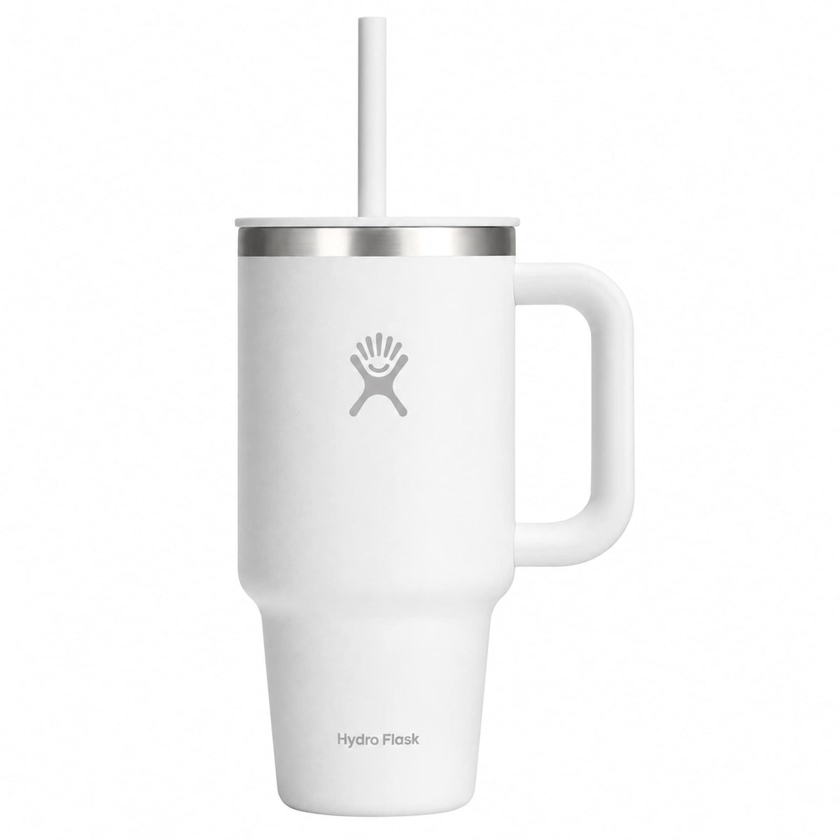 Hydro Flask All Around Travel Tumbler with Straw, 32 oz - White - Back