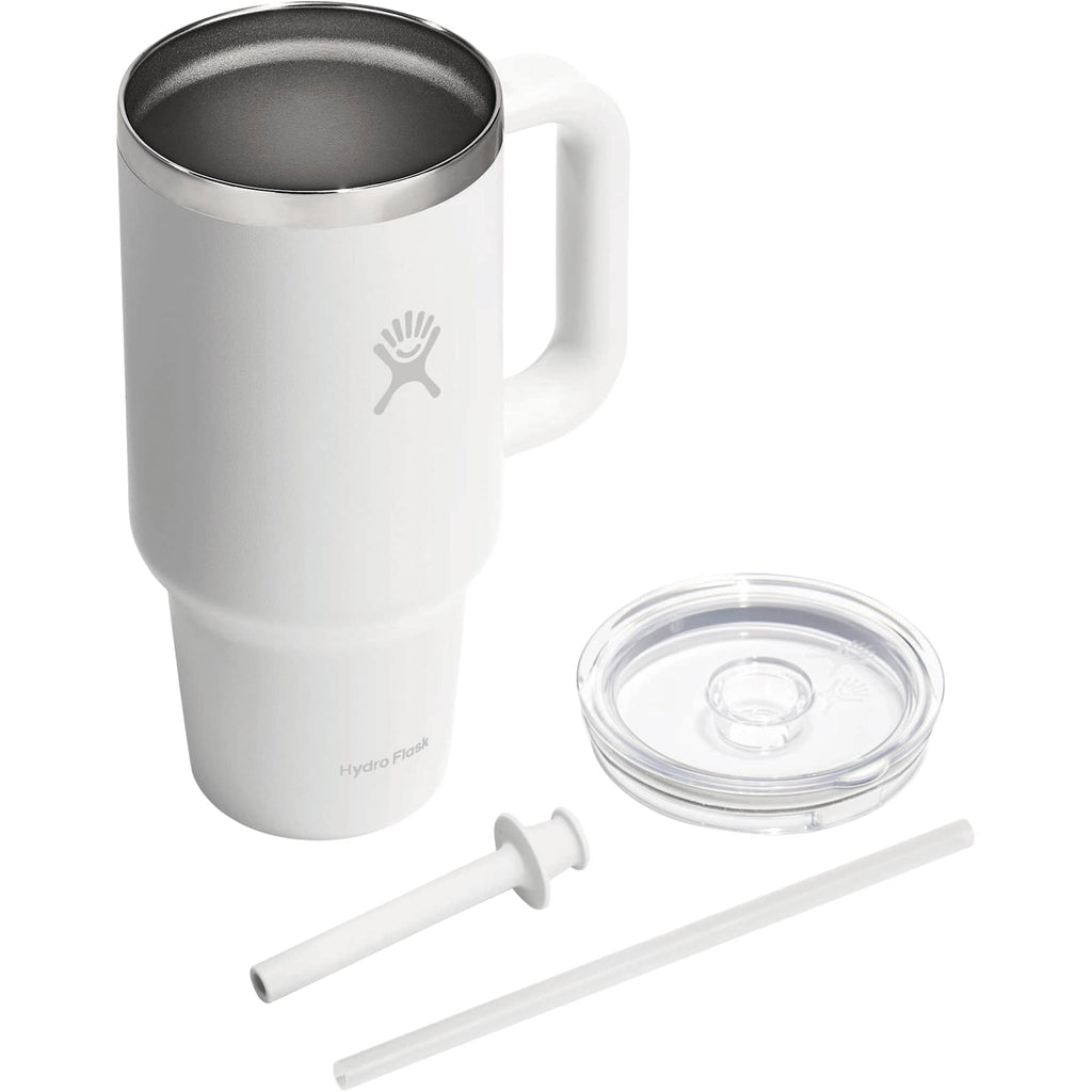 Hydro Flask All Around Travel Tumbler with Straw, 32 oz - White - Detail