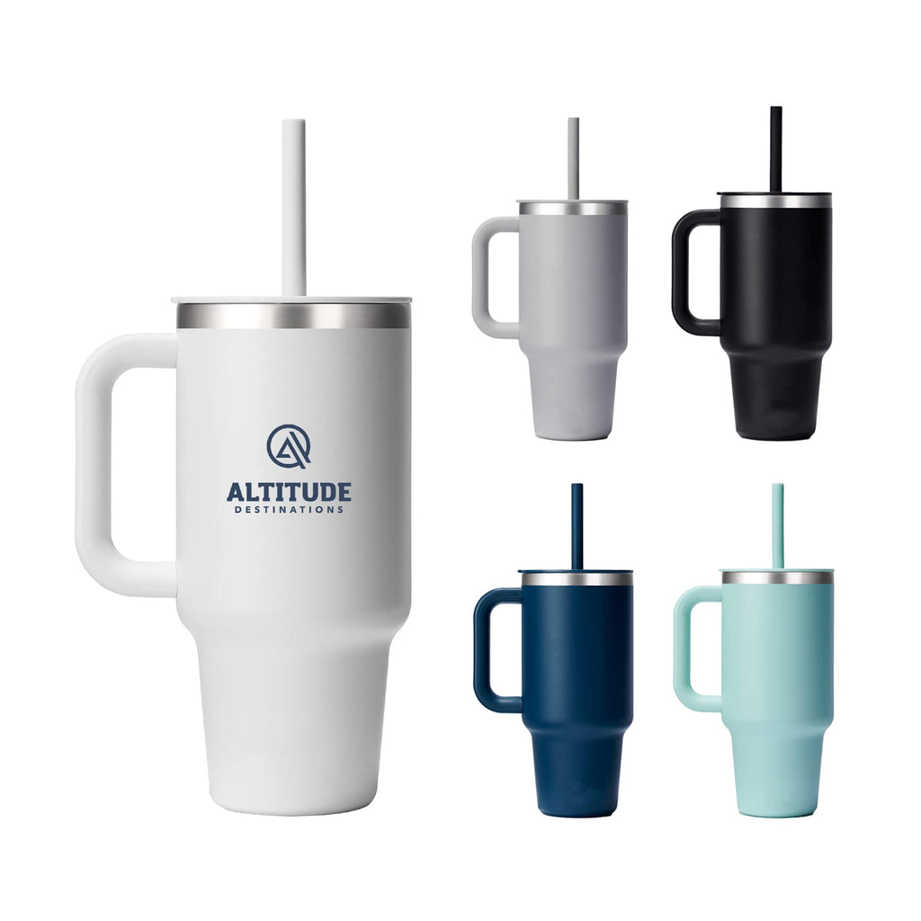 Hydro Flask All Around Travel Tumbler with Straw, 32 oz - White - Front Group 2