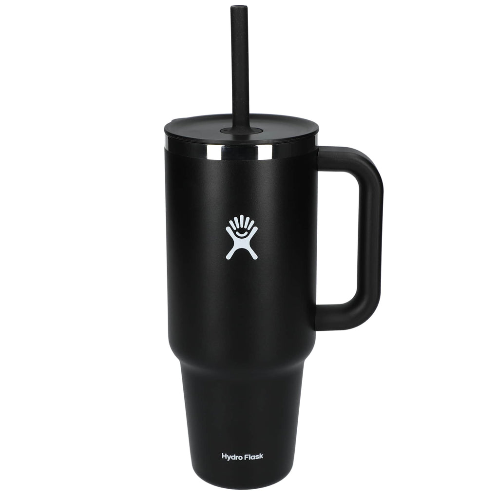 Hydro Flask All Around Travel Tumbler with Straw, 40 oz - Black - Back 3