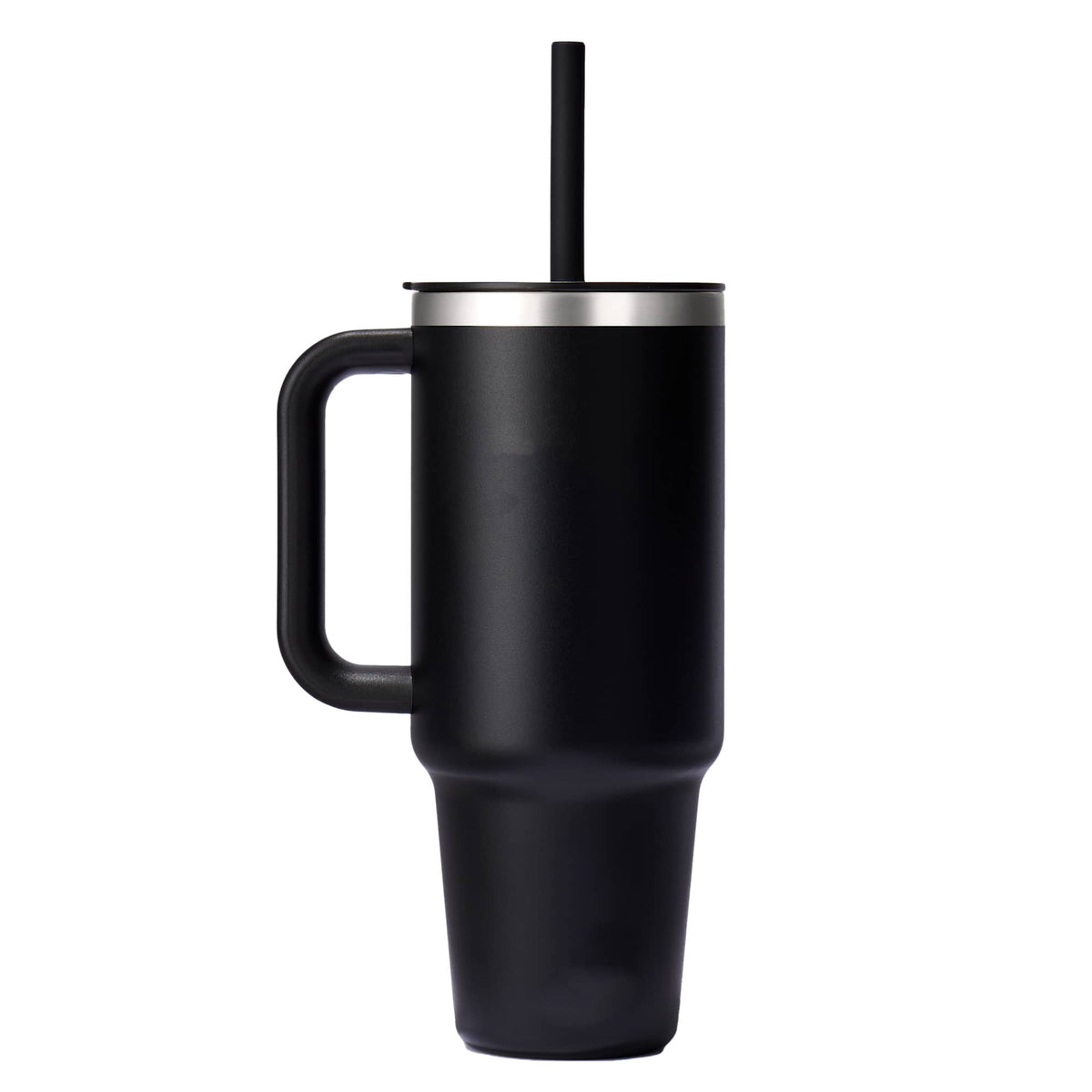 Hydro Flask All Around Travel Tumbler with Straw, 40 oz - Black - Back 4