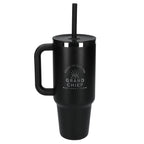 Hydro Flask All Around Travel Tumbler with Straw, 40 oz - Black - Front 2