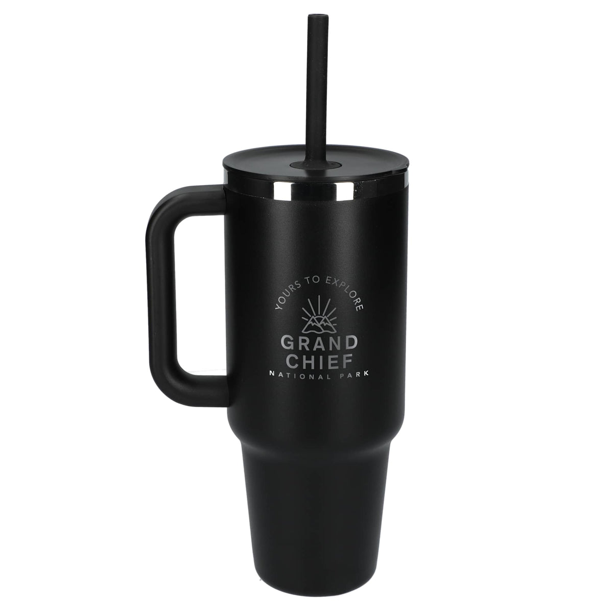 Hydro Flask All Around Travel Tumbler with Straw, 40 oz - Black - Front 2