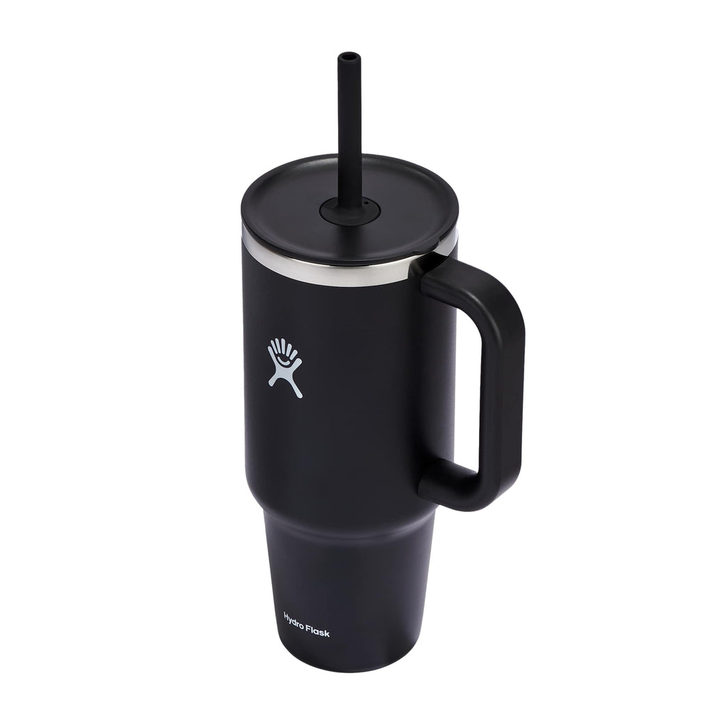 Hydro Flask All Around Travel Tumbler with Straw, 40 oz - Black - Left Angle 3