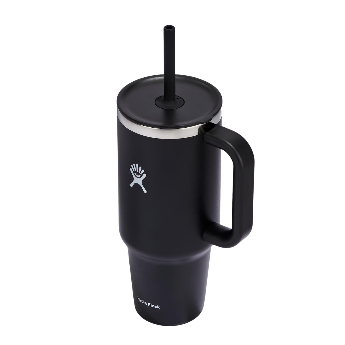 Hydro Flask All Around Travel Tumbler with Straw, 40 oz - Black - Left Angle 3