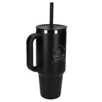 Hydro Flask All Around Travel Tumbler with Straw, 40 oz - Black - Left Angle
