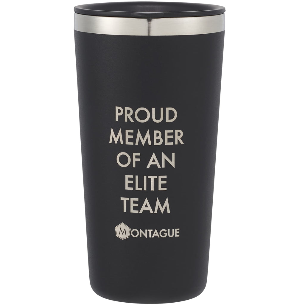 Hydro Flask All Around Tumbler with Press-In Lid, 20 oz Laser Engraving - Black - Front