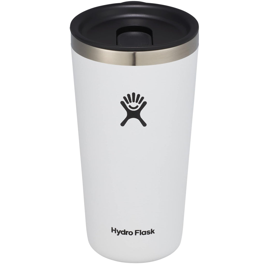 Hydro Flask All Around Tumbler with Press-In Lid, 20 oz Laser Engraving - White - Back