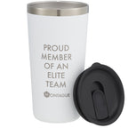 Hydro Flask All Around Tumbler with Press-In Lid, 20 oz Laser Engraving - White - Front 2