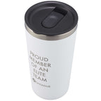 Hydro Flask All Around Tumbler with Press-In Lid, 20 oz Laser Engraving - White - Left Angle