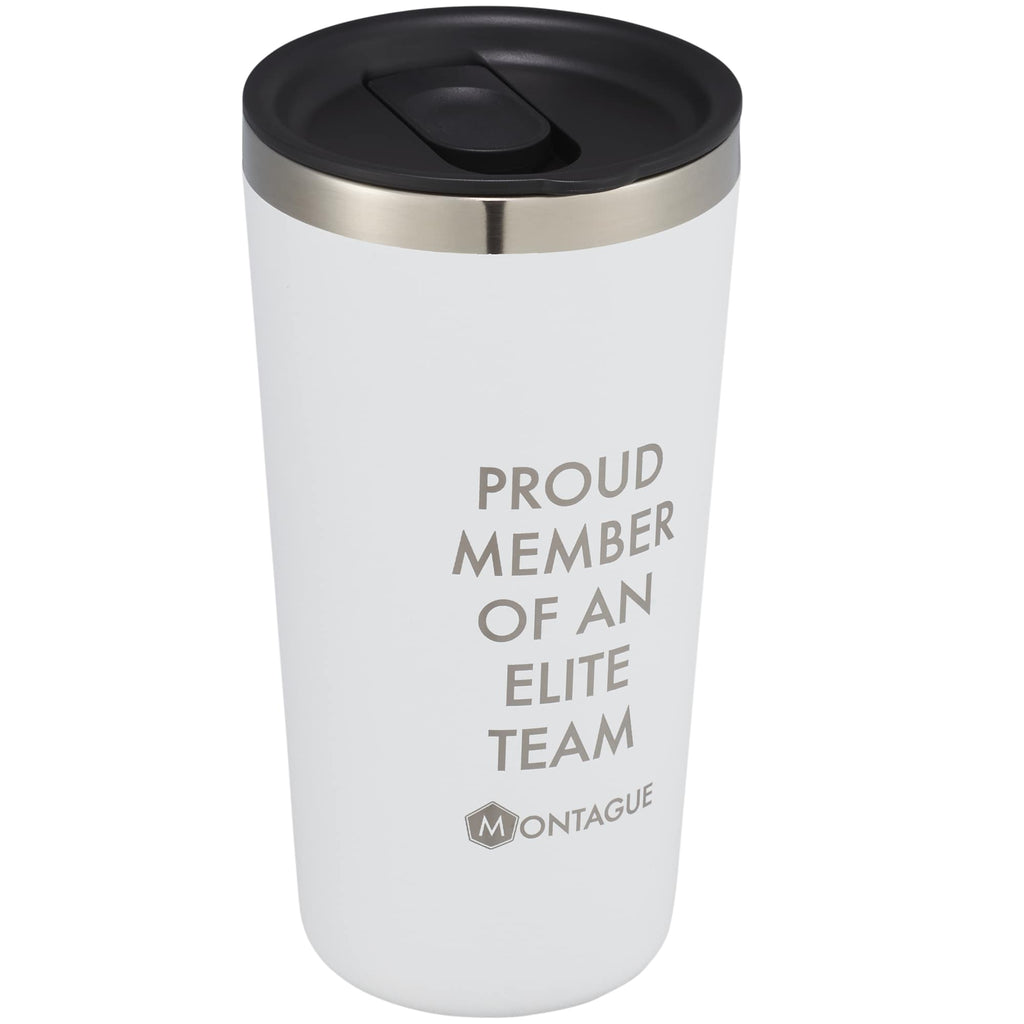Hydro Flask All Around Tumbler with Press-In Lid, 20 oz Laser Engraving - White - Right Angle
