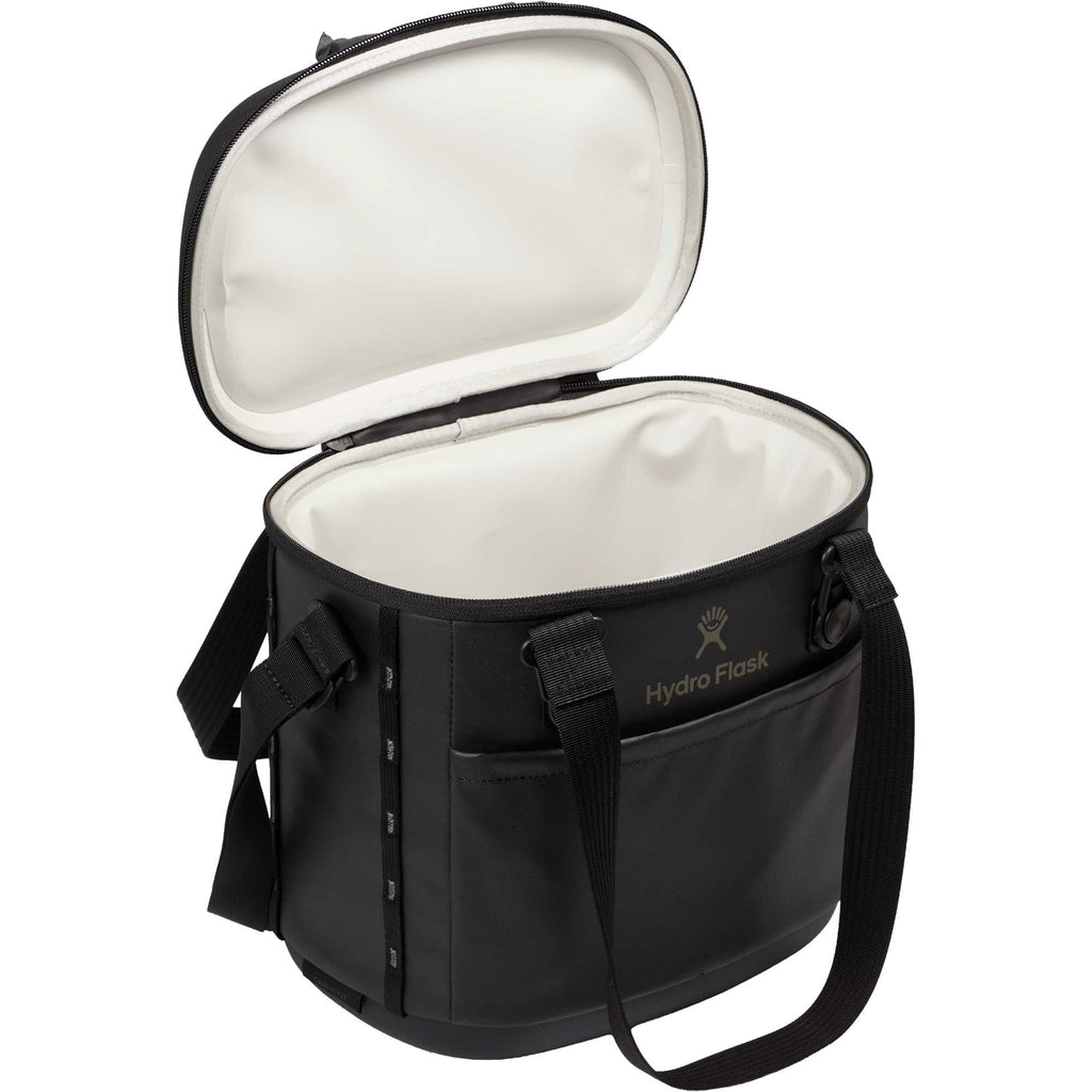 Hydro Flask Carryout Soft Cooler, 10 L Transfer - Black - Open