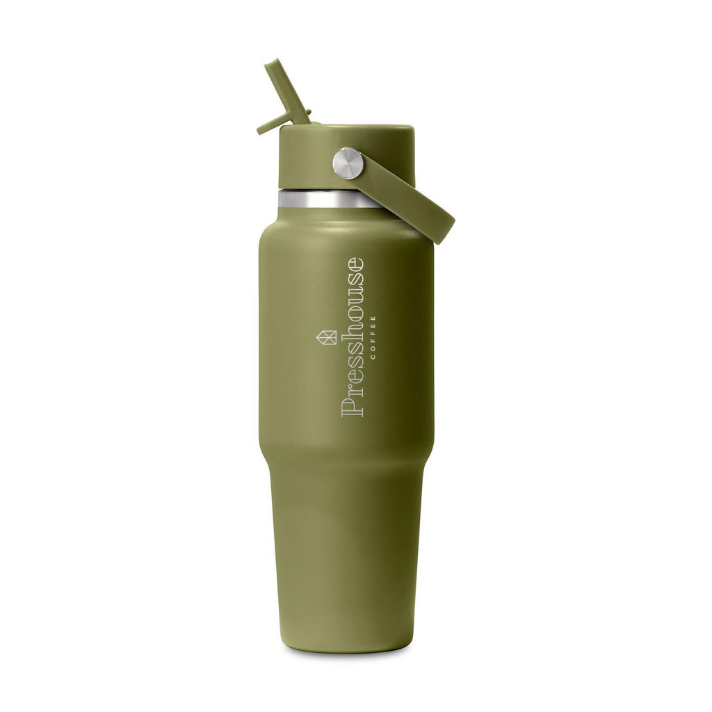 Hydro Flask Cupholder Friendly Straw Bottle, 32 oz Full Color - Palmer Green - View 1