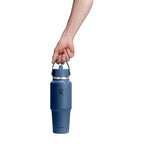 Hydro Flask Cupholder Friendly Straw Bottle, 32 oz Laser Engraving - Harbor Blue - View 4