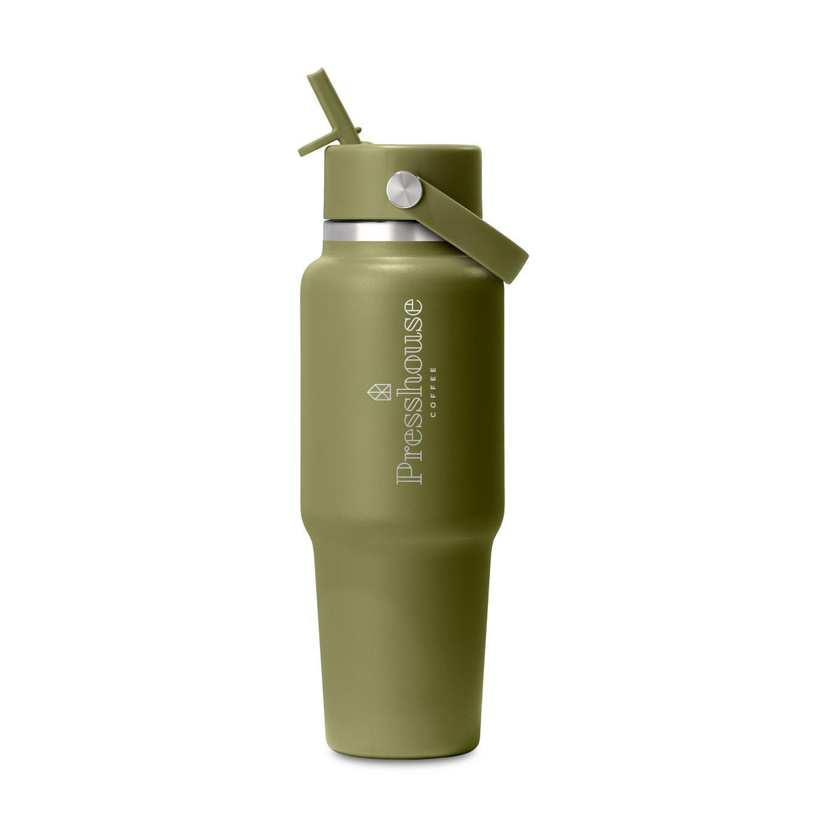Hydro Flask Cupholder Friendly Straw Bottle, 32 oz Laser Engraving - Palmer Green - View 1
