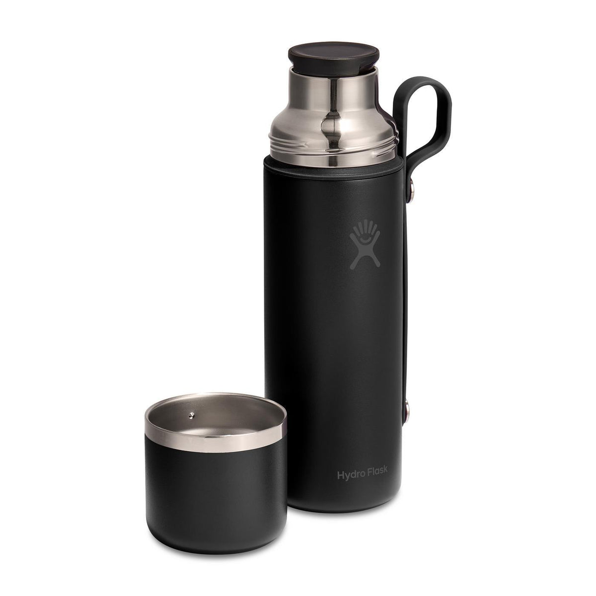 Hydro Flask Insulated Flask with Integrated Cup, 28 oz Laser Engraving - Black - View 5