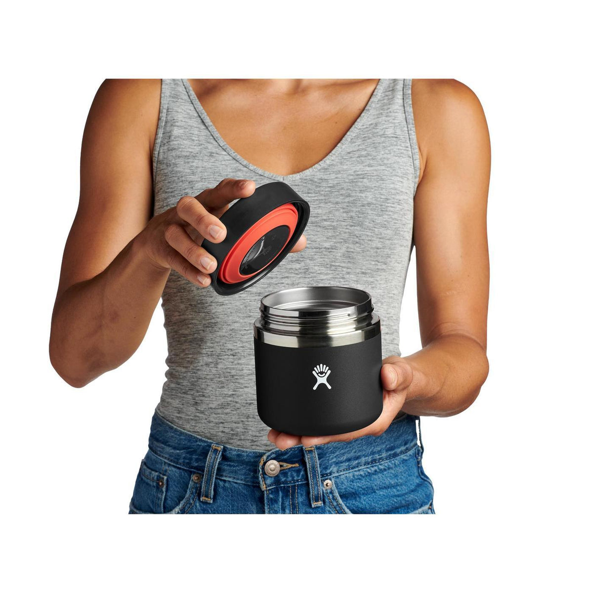 Hydro Flask Insulated Food Jar, 20 oz Laser Engraving - Black - View 4
