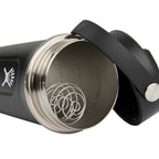 Hydro Flask Insulated Shaker Bottle, 24 oz Laser Engraving - Black - Detail