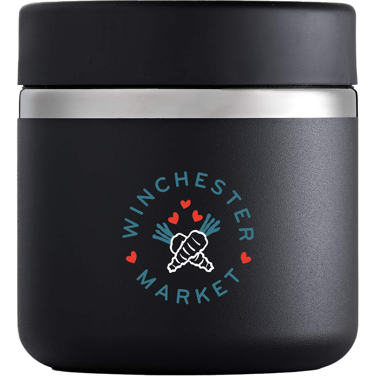 Hydro Flask Leakproof Stainless Steel Food Jar, 20 oz - Black - Front