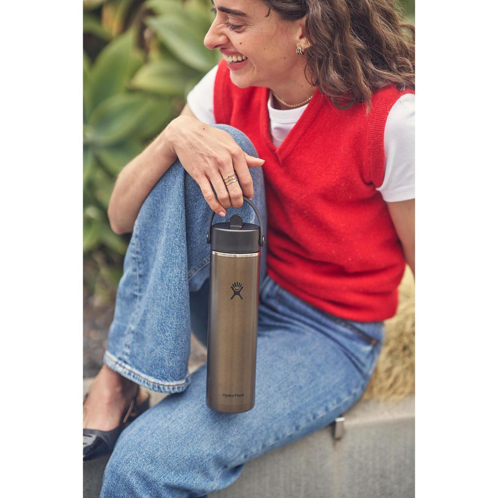 Hydro Flask Lightweight Straw Cap Bottle, 24 oz Laser Engraving - Obsidian - View 8
