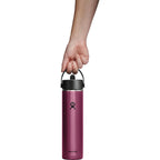 Hydro Flask Lightweight Wide Mouth Bottle with Flex Straw, 24 oz Full Color - Garnet Red - Lifestyle