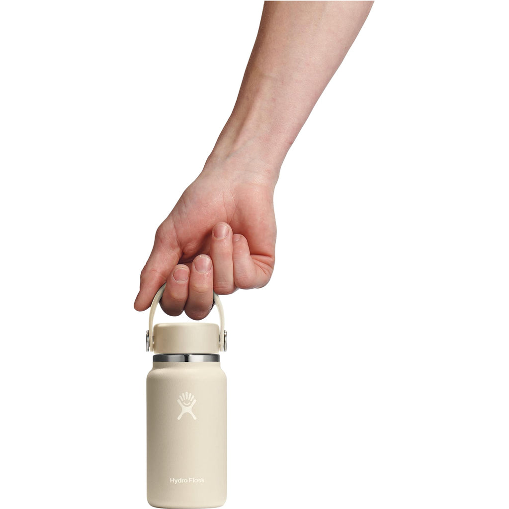 Hydro Flask Micro Hydro Mini Bottle, Oat, 6.7 oz Laser Engraving - Oat - Back Lifestyle