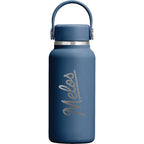 Hydro Flask Micro Hydro Mini Bottle with FlexClip, 10 oz Laser Engraving - Harbor Blue - Front