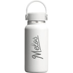 Hydro Flask Micro Hydro Mini Bottle with FlexClip, 10 oz Laser Engraving - White - Front