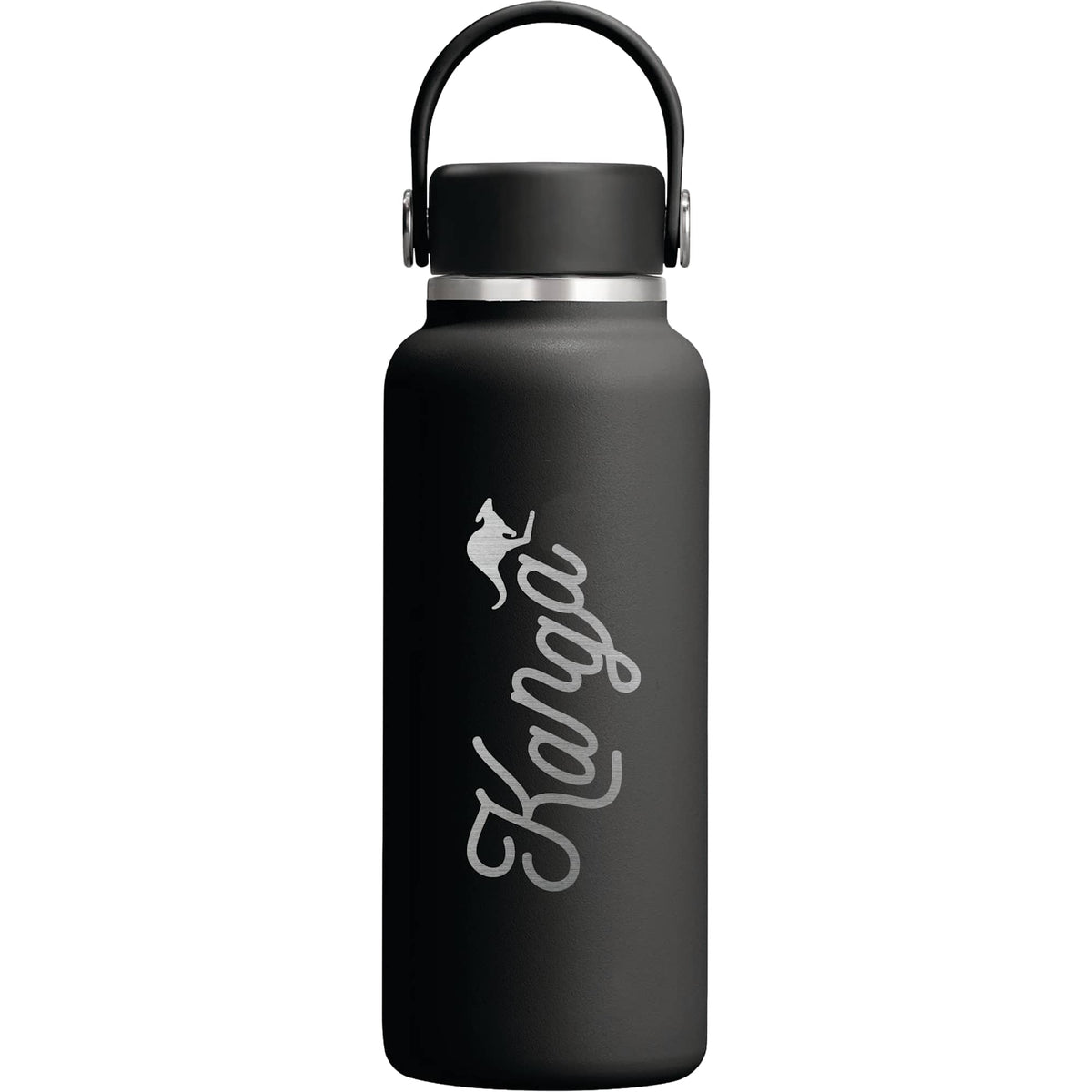 Hydro Flask Micro Hydro Mini Bottle with FlexClip, 13.5 oz Full Color - Black - Front