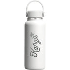 Hydro Flask Micro Hydro Mini Bottle with FlexClip, 13.5 oz Laser Engraving - White - Front